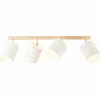 Spot Brilliant Galance Bois clair, 4 lumières