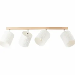 Spot Brilliant Galance Bois clair, 4 lumières