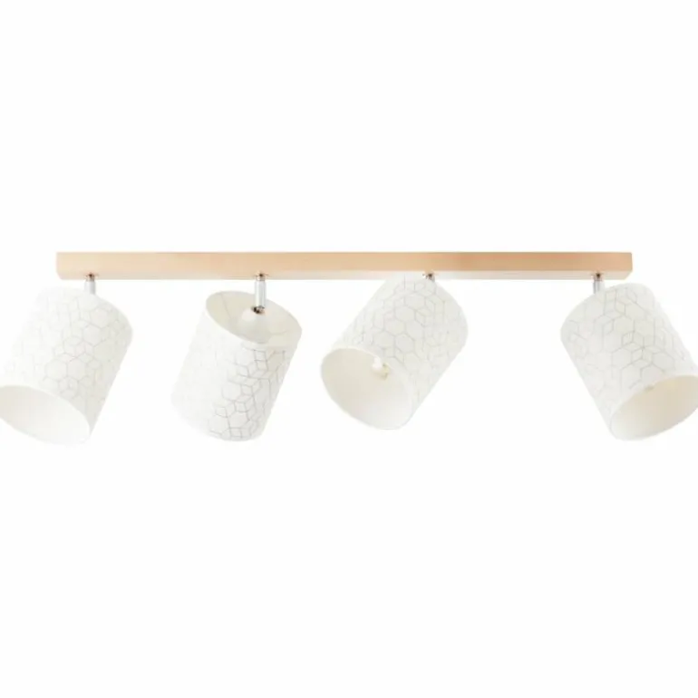 Spot Brilliant Galance Bois clair, 4 lumières