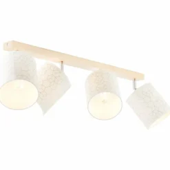 Spot Brilliant Galance Bois clair, 4 lumières