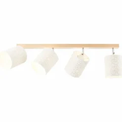 Spot Brilliant Galance Bois clair, 4 lumières