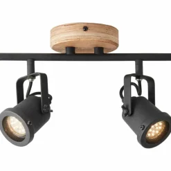 Spot Brilliant Inge Bois foncé, 2 lumières