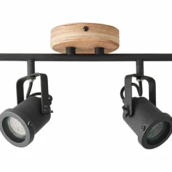 Spot Brilliant Inge Bois foncé, 2 lumières