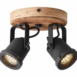 Spot Brilliant Inge Bois foncé, 2 lumières