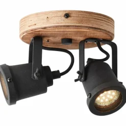 Spot Brilliant Inge Bois foncé, 2 lumières