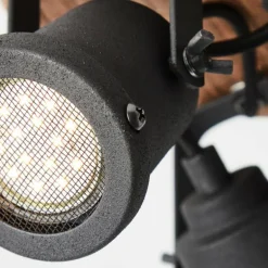 Spot Brilliant Inge Bois foncé, 3 lumières