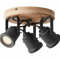 Spot Brilliant Inge Bois foncé, 3 lumières