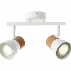 Spot Brilliant Moka Blanc, 2 lumières