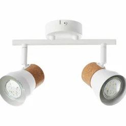 Spot Brilliant Moka Blanc, 2 lumières