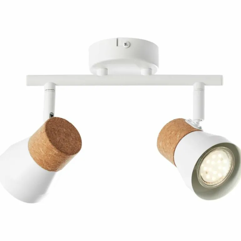 Spot Brilliant Moka Blanc, 2 lumières