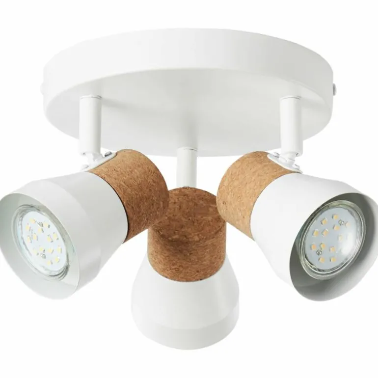 Spot Brilliant Moka Blanc, 3 lumières