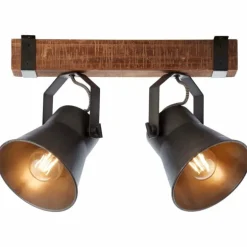 Spot Brilliant Plow Noir, 2 lumières