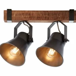 Spot Brilliant Plow Noir, 2 lumières