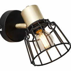 Spot Brilliant Posca Laiton, Noir, 1 lumière