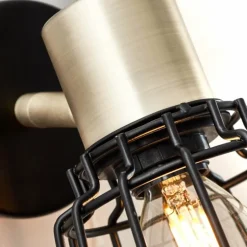 Spot Brilliant Posca Laiton, Noir, 1 lumière