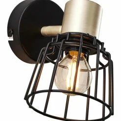 Spot Brilliant Posca Laiton, Noir, 1 lumière