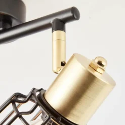 Spot Brilliant Posca Laiton, Noir, 2 lumières