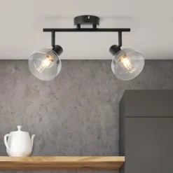 Spot Brilliant Reflekt Noir, 2 lumières