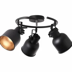 Spot Brilliant Rolet Noir, 3 lumières