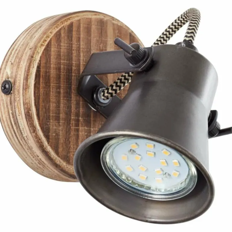 Spot Brilliant Seed Bois foncé, Noir, 1 lumière