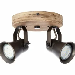 Spot Brilliant Seed Bois foncé, Noir, 2 lumières