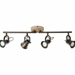 Spot Brilliant Seed Bois foncé, Noir, 4 lumières