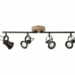 Spot Brilliant Seed Bois foncé, Noir, 4 lumières