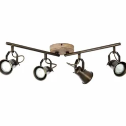 Spot Brilliant Seed Bois foncé, Noir, 4 lumières