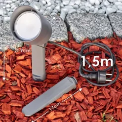 Spot de jardin Apenrader LED Anthracite, 1 lumière