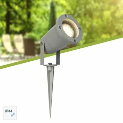 Spot de jardin Brilliant Janko LED Gris, 1 lumière