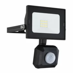 Spot de jardin Globo HELGA LED Noir, 1 lumière, Détecteur de mouvement