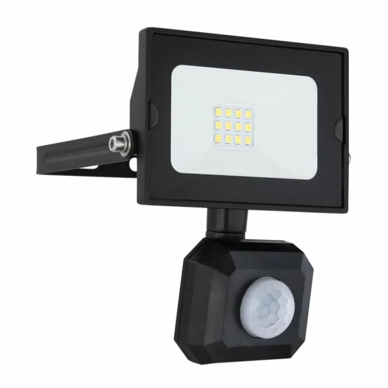 Spot de jardin Globo HELGA LED Noir, 1 lumière, Détecteur de mouvement