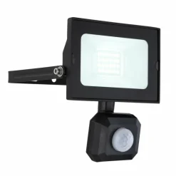 Spot de jardin Globo HELGA LED Noir, 1 lumière, Détecteur de mouvement