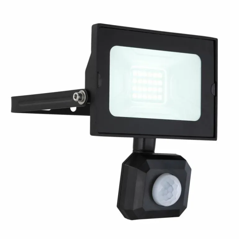 Spot de jardin Globo HELGA LED Noir, 1 lumière, Détecteur de mouvement