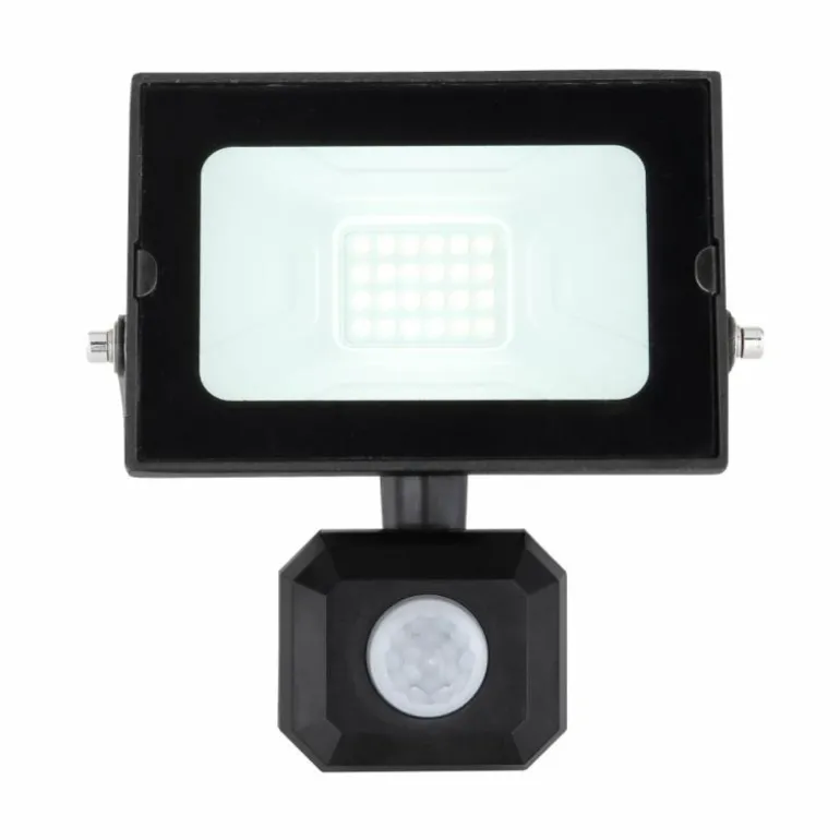 Spot de jardin Globo HELGA LED Noir, 1 lumière, Détecteur de mouvement