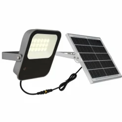 Spot de jardin Globo SOLAR LED Gris, 1 lumière, Télécommandes