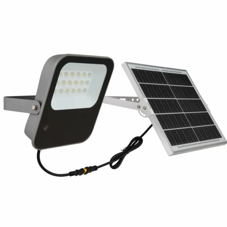 Spot de jardin Globo SOLAR LED Gris, 1 lumière, Télécommandes