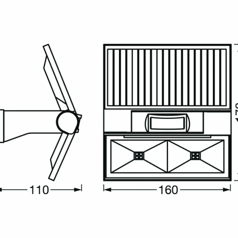 Spot de jardin LEDVANCE ENDURA Gris, 1 lumière, Détecteur de mouvement