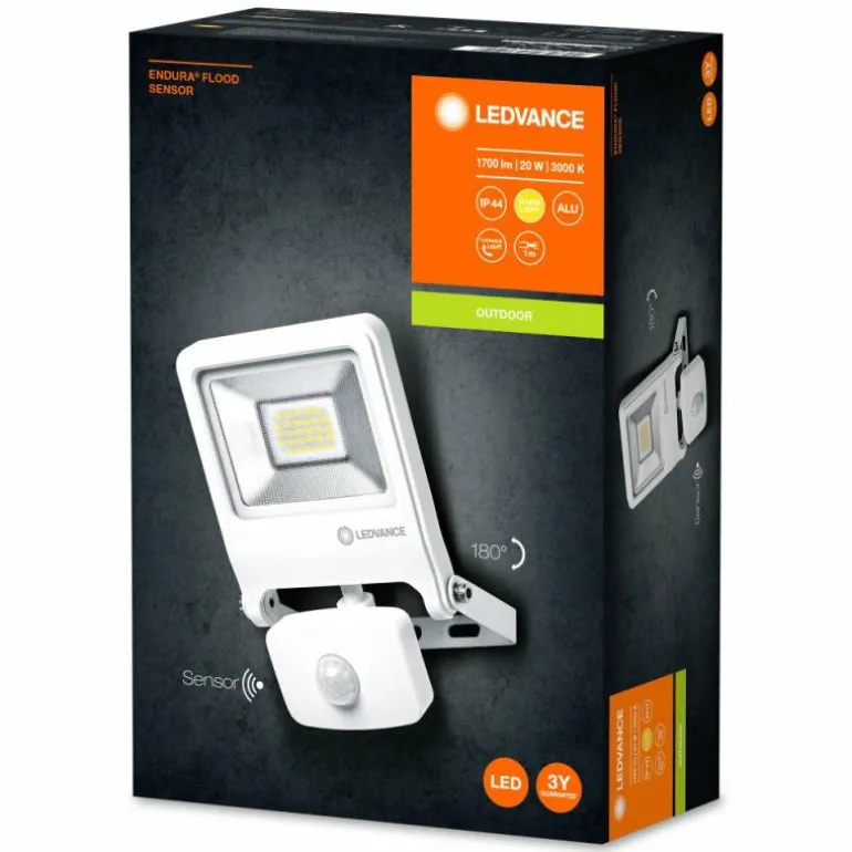 Spot de jardin LEDVANCE ENDURA® Blanc, 1 lumière, Détecteur de mouvement