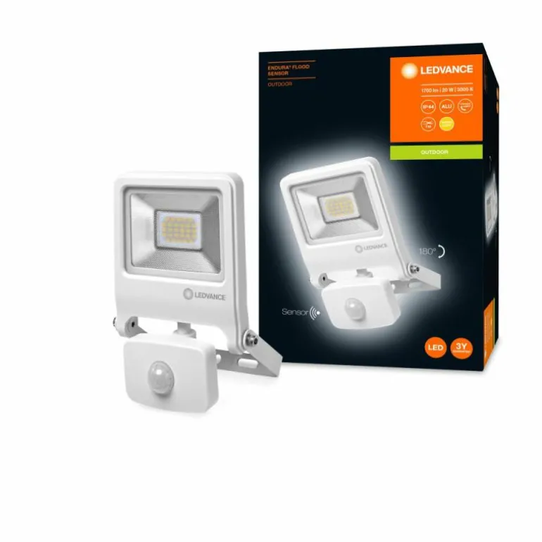 Spot de jardin LEDVANCE ENDURA® Blanc, 1 lumière, Détecteur de mouvement