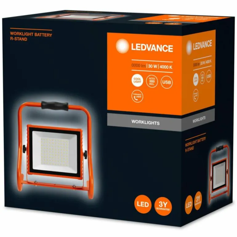 Spot de jardin LEDVANCE WORKLIGHTS Orange, 1 lumière