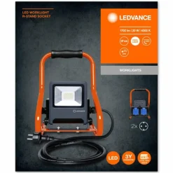 Spot de jardin LEDVANCE WORKLIGHTS Gris, Orange, 1 lumière