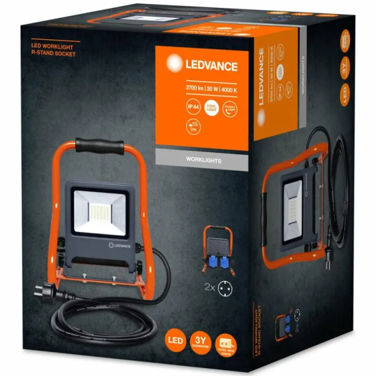 Spot de jardin LEDVANCE WORKLIGHTS Gris, Orange, 1 lumière