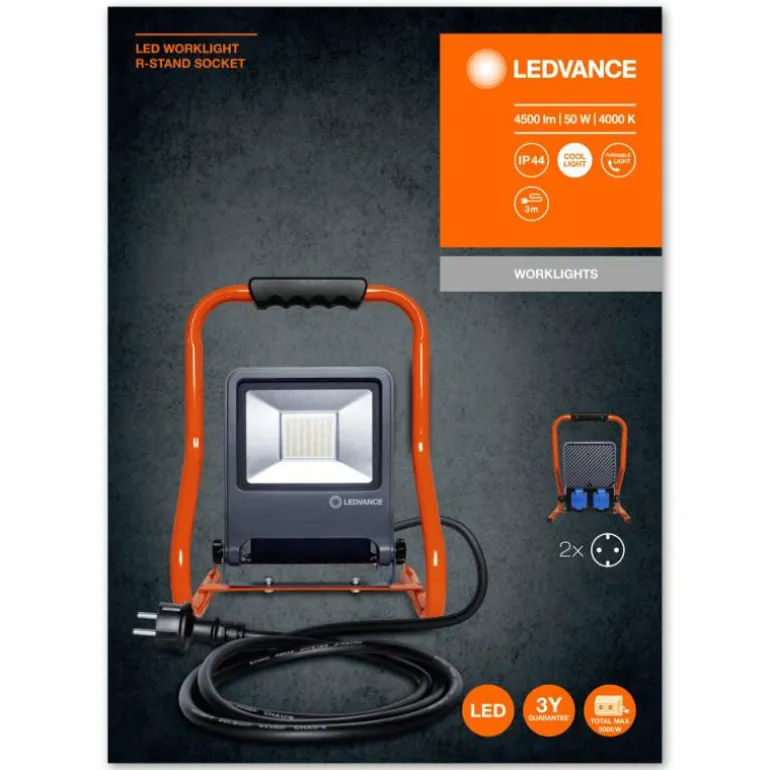 Spot de jardin LEDVANCE WORKLIGHTS Gris, Orange, 1 lumière