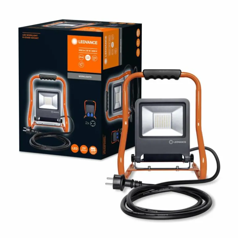 Spot de jardin LEDVANCE WORKLIGHTS Gris, Orange, 1 lumière