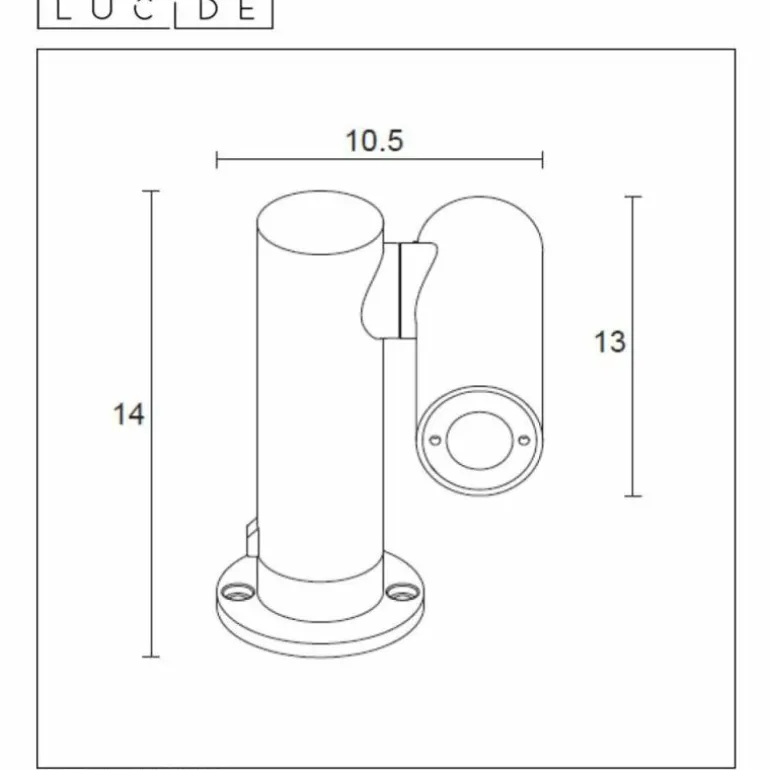 Spot de jardin Lucide TATUM LED Anthracite, 1 lumière