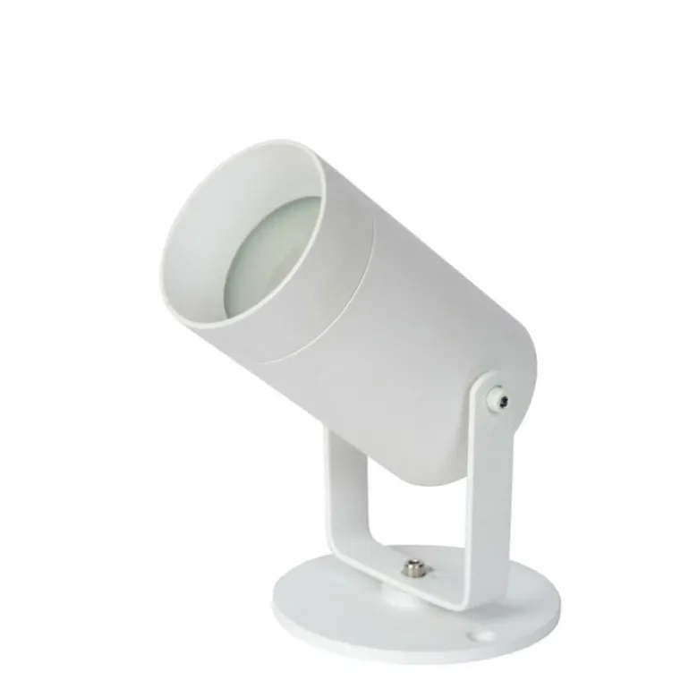 Spot de jardin Lucide TAYLOR Blanc, 1 lumière, Détecteur de mouvement