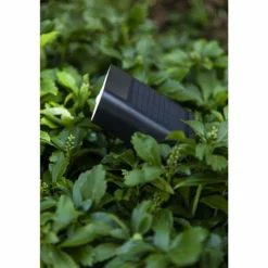 Spot de jardin Lutec GINBO LED Noir, 1 lumière, Détecteur de mouvement, Changeur de couleurs