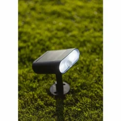 Spot de jardin Lutec GINBO LED Noir, 1 lumière, Détecteur de mouvement, Changeur de couleurs