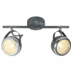 Spot de plafond Brilliant Rider Gris, 2 lumières